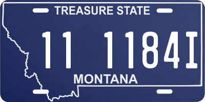 MT license plate 111184I