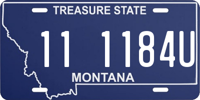 MT license plate 111184U