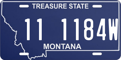 MT license plate 111184W