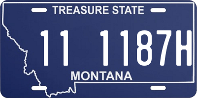 MT license plate 111187H