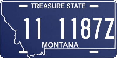 MT license plate 111187Z