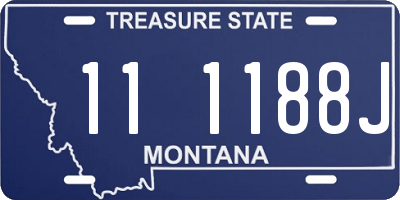 MT license plate 111188J