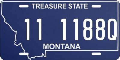 MT license plate 111188Q