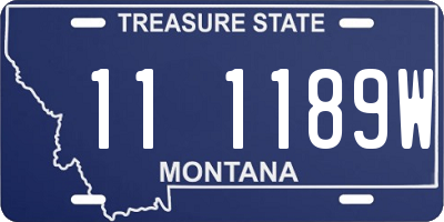 MT license plate 111189W