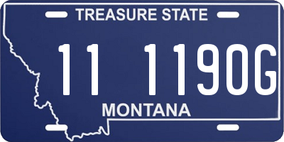 MT license plate 111190G