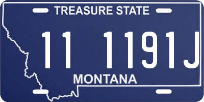 MT license plate 111191J