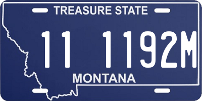 MT license plate 111192M