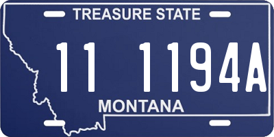MT license plate 111194A