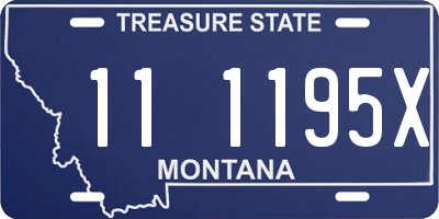 MT license plate 111195X