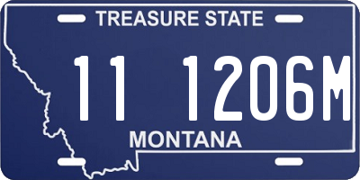 MT license plate 111206M