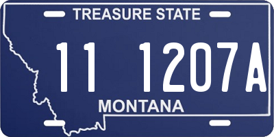 MT license plate 111207A