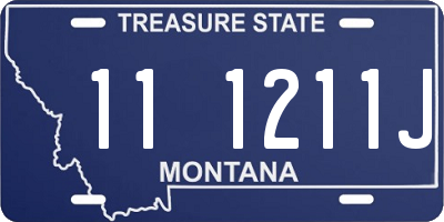 MT license plate 111211J