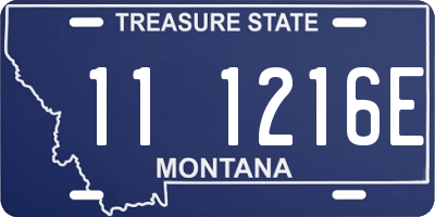 MT license plate 111216E