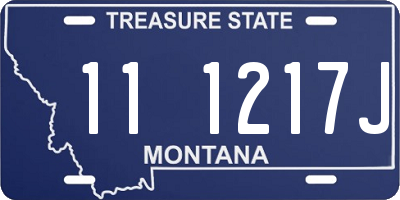 MT license plate 111217J