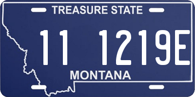 MT license plate 111219E