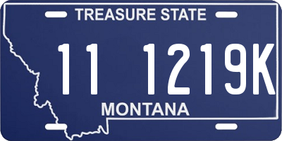 MT license plate 111219K