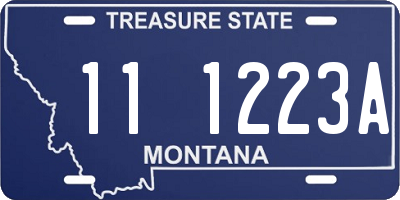 MT license plate 111223A