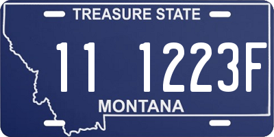 MT license plate 111223F