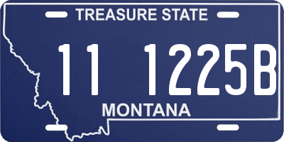 MT license plate 111225B