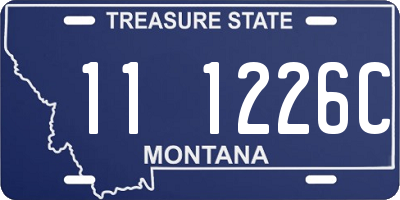 MT license plate 111226C