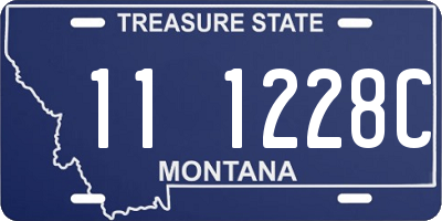 MT license plate 111228C