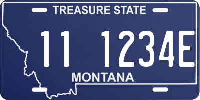 MT license plate 111234E