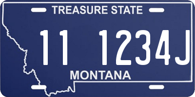 MT license plate 111234J
