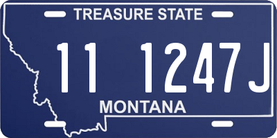 MT license plate 111247J