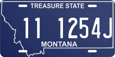 MT license plate 111254J