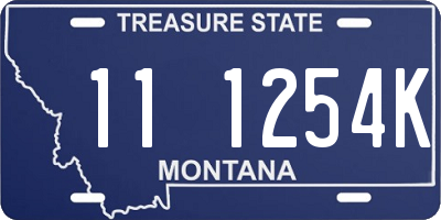 MT license plate 111254K
