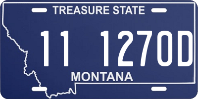 MT license plate 111270D
