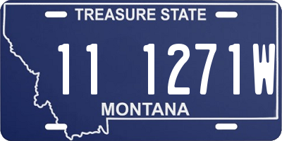 MT license plate 111271W