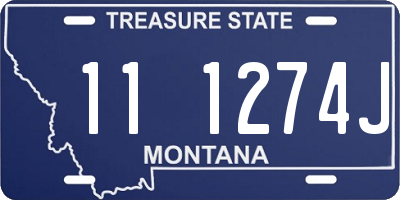 MT license plate 111274J