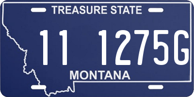 MT license plate 111275G