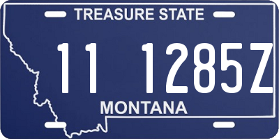MT license plate 111285Z