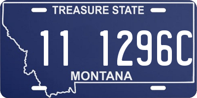 MT license plate 111296C