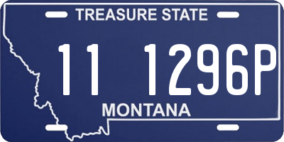 MT license plate 111296P