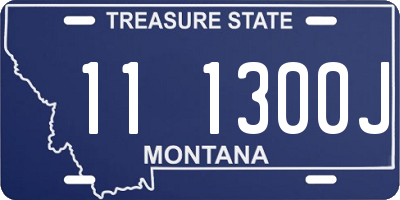 MT license plate 111300J
