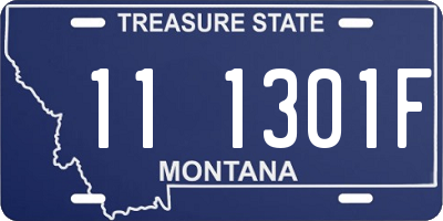 MT license plate 111301F