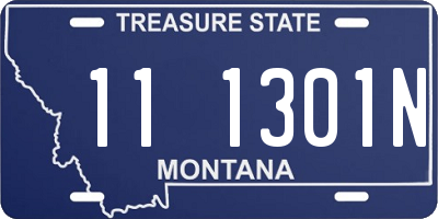 MT license plate 111301N