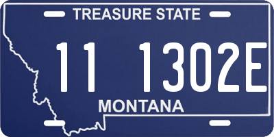 MT license plate 111302E