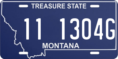 MT license plate 111304G