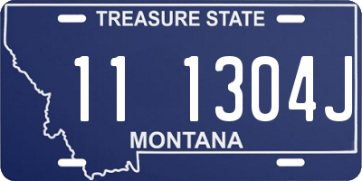 MT license plate 111304J