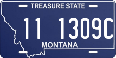 MT license plate 111309C