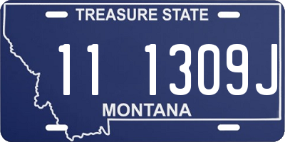 MT license plate 111309J