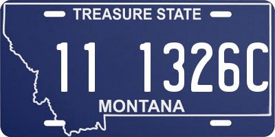 MT license plate 111326C
