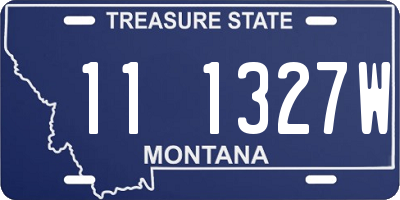 MT license plate 111327W