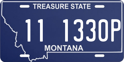 MT license plate 111330P