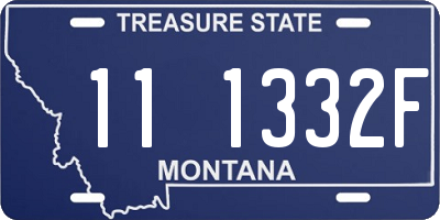 MT license plate 111332F