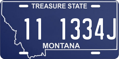 MT license plate 111334J